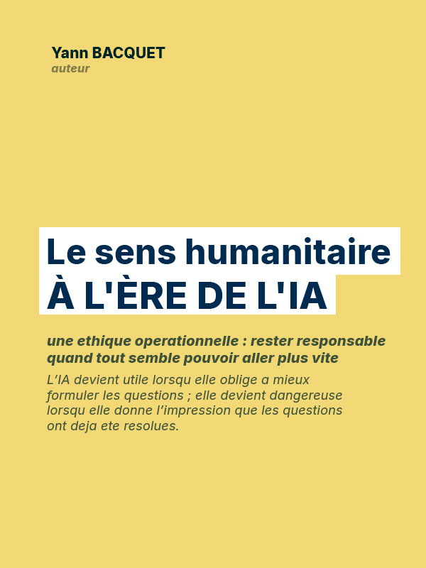 Couverture — Le sens humanitaire à l'ère de l'IA (ED-005)